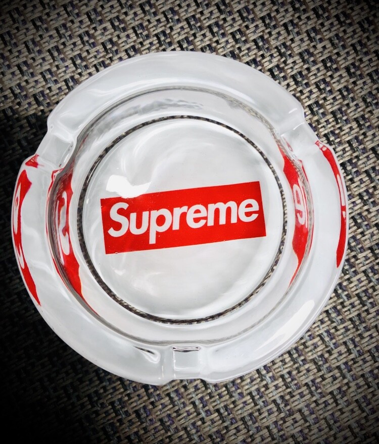Ashtray Thick Glass in white 4"