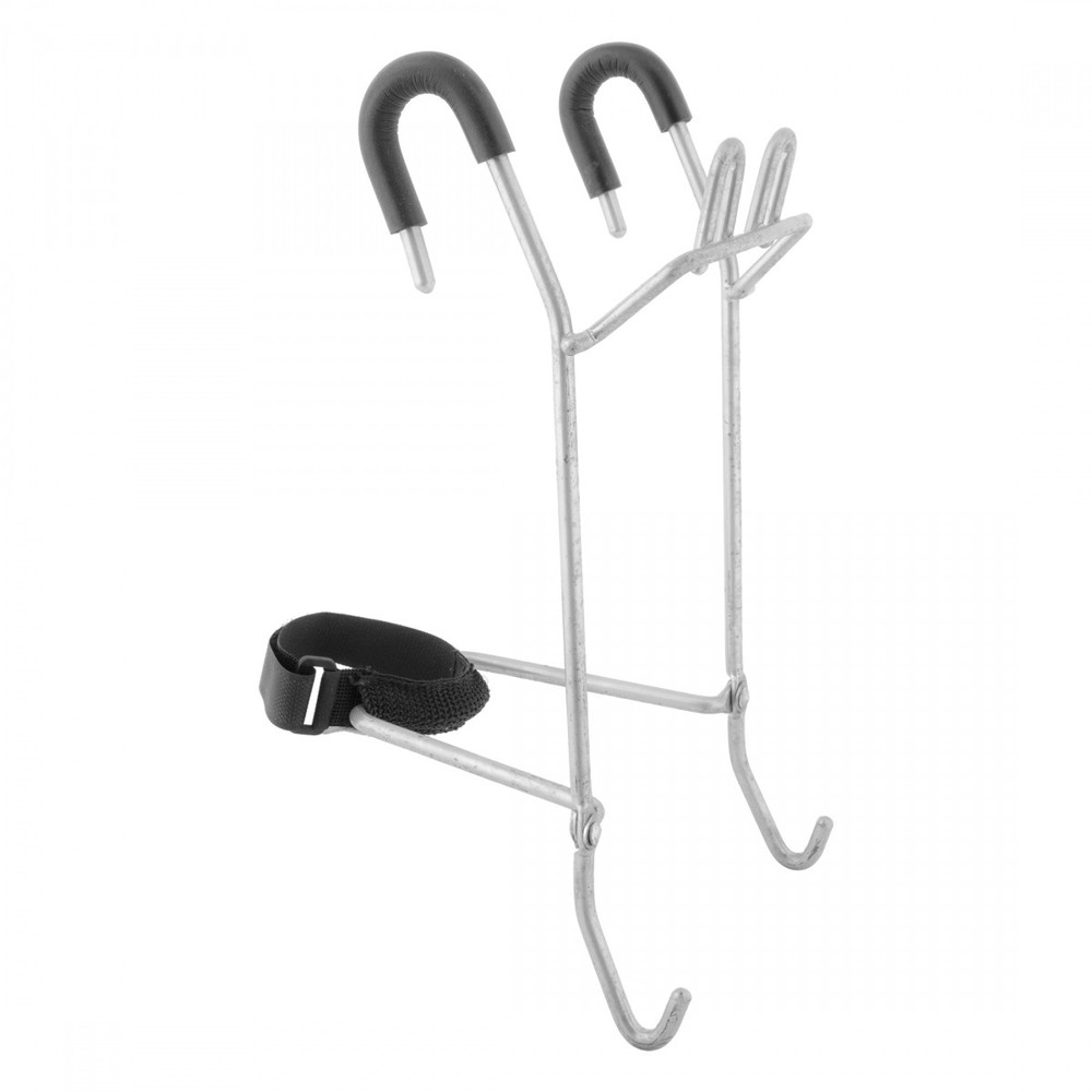 Sunlite Lift-Off Silver Bicycle Basket Mounting Bracket with Hook and Loop for