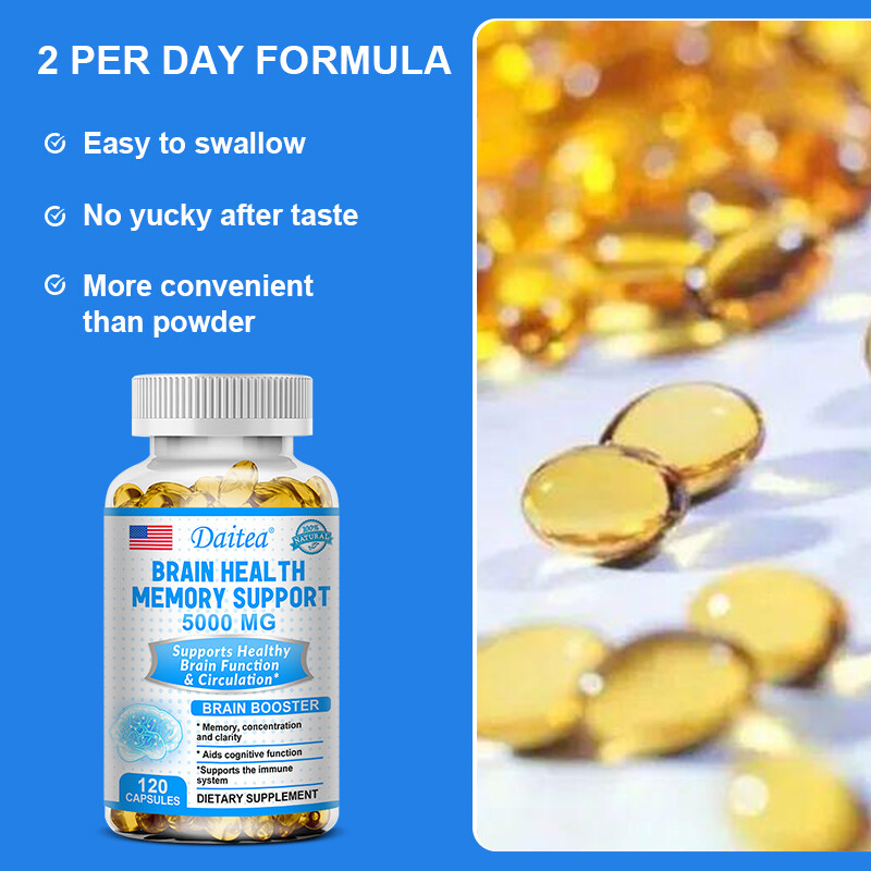 Brain Health Memory Support 5000mg Capsules Support Brain Function & Circulation