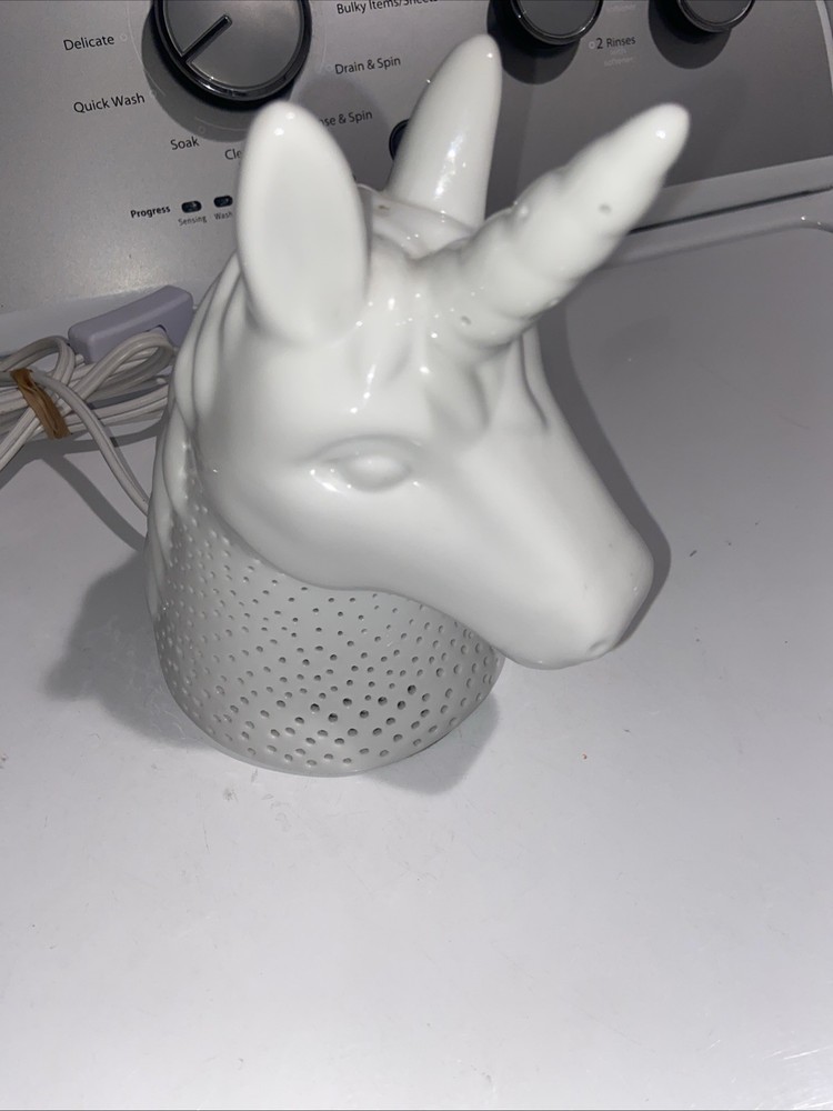 White Ceramic Unicorn Night Light