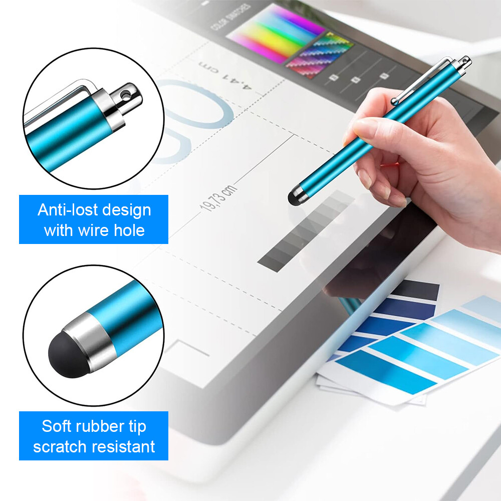 10 Pack for Smartphone Tablet Universal Pencil Stylus Touch Screen Pen w/ Clips