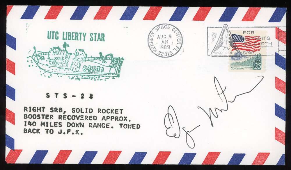 Edgar Mitchell JSA Coa Signed FDC First Day Cover Cache Autograph 1