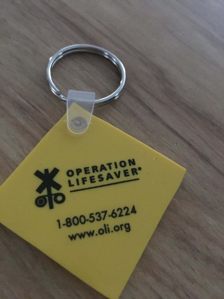 Train keychain yellow