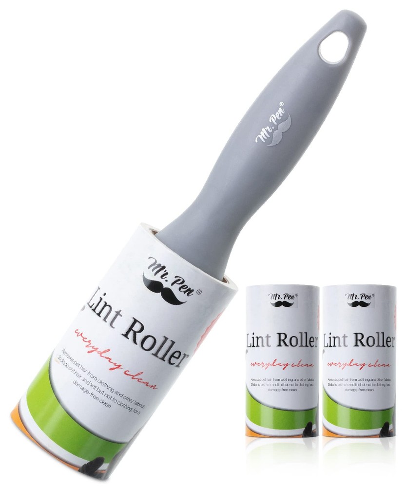Mr. Pen- Lint Rollers, 1 Handle with 3 1 3 Refills, White