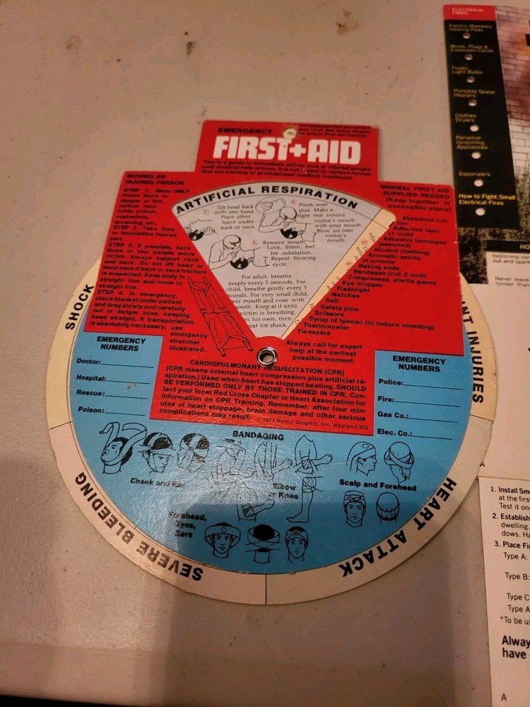 First Aid And Fire Prevention Adjustable Cards