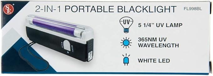 Battery Operated Hand-Held Mini Black Light Counterfeit Currency Bill Detector