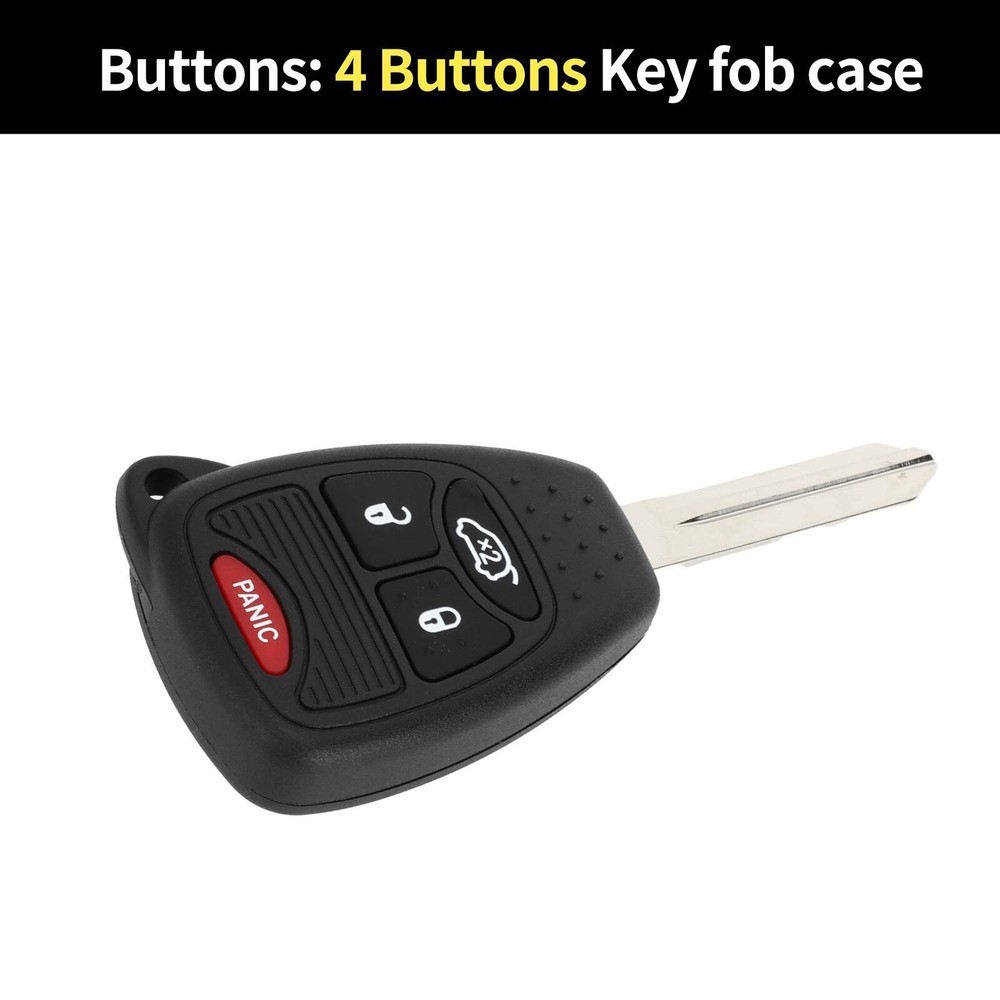 4 Buttons Keyless Entry Remote Fob Key Shell Case for Jeep Compass 2007-2016