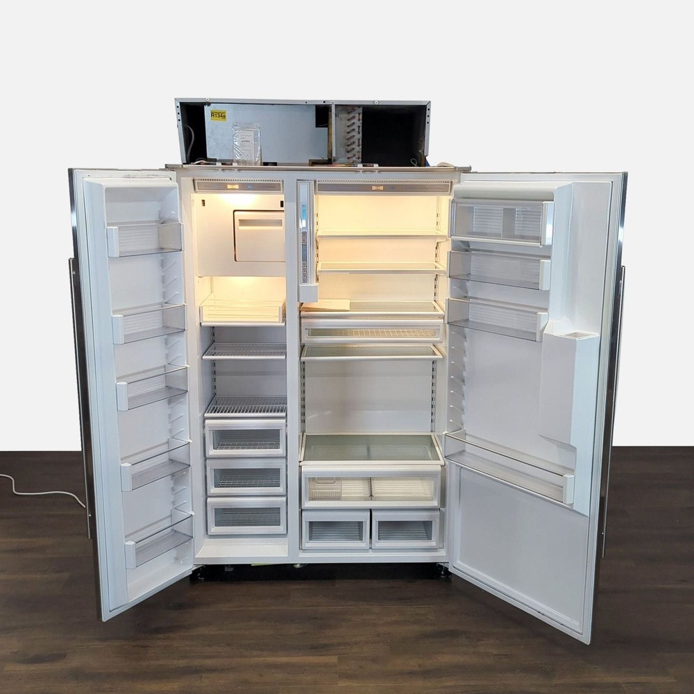 Sub-Zero Stainless Steel Side-by-Side Refrigerator with Ice Dispenser