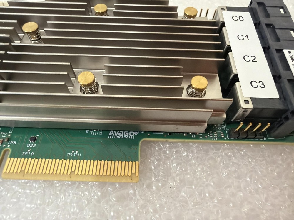 AVAGO BROADCOM 9461-16I RAID CONTROLLER CARD, W/ BOTH BRACKETS, BATTERY & CABLE