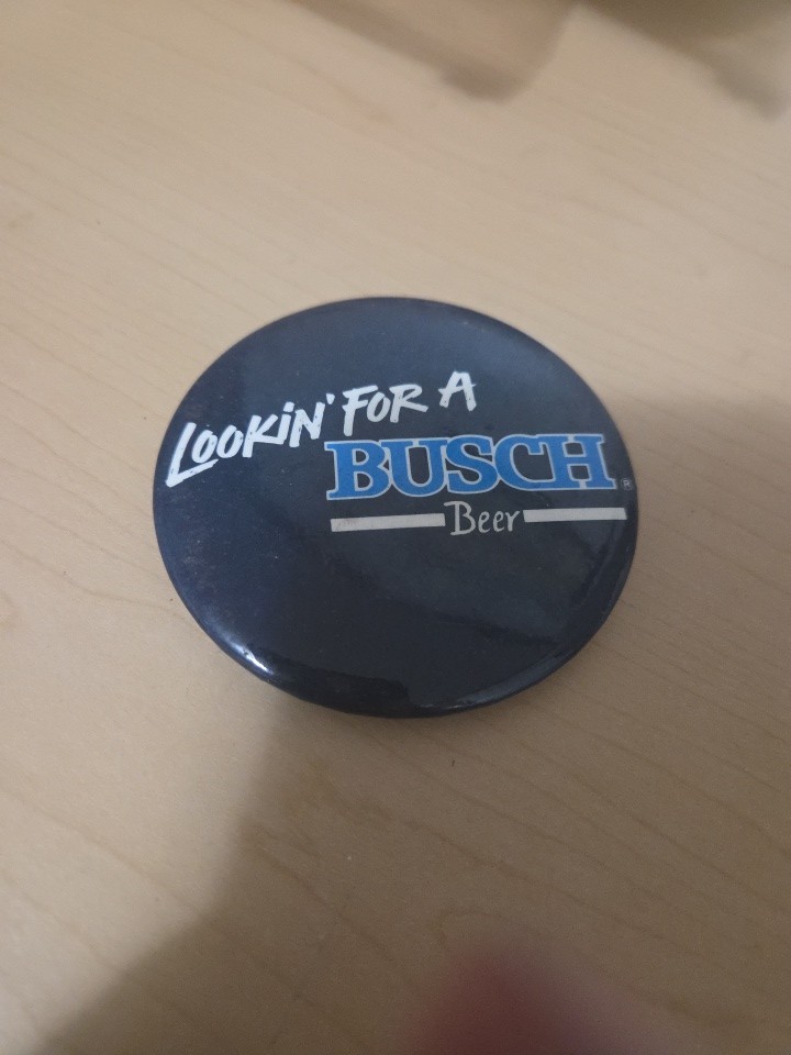 Busch Beer Keychain And Pin Button