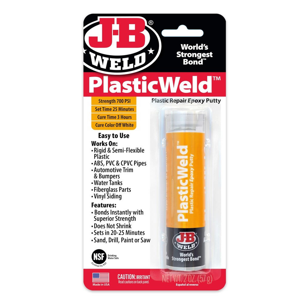 8237 Plasticweld Plastic Repair Epoxy Putty 2 Oz.