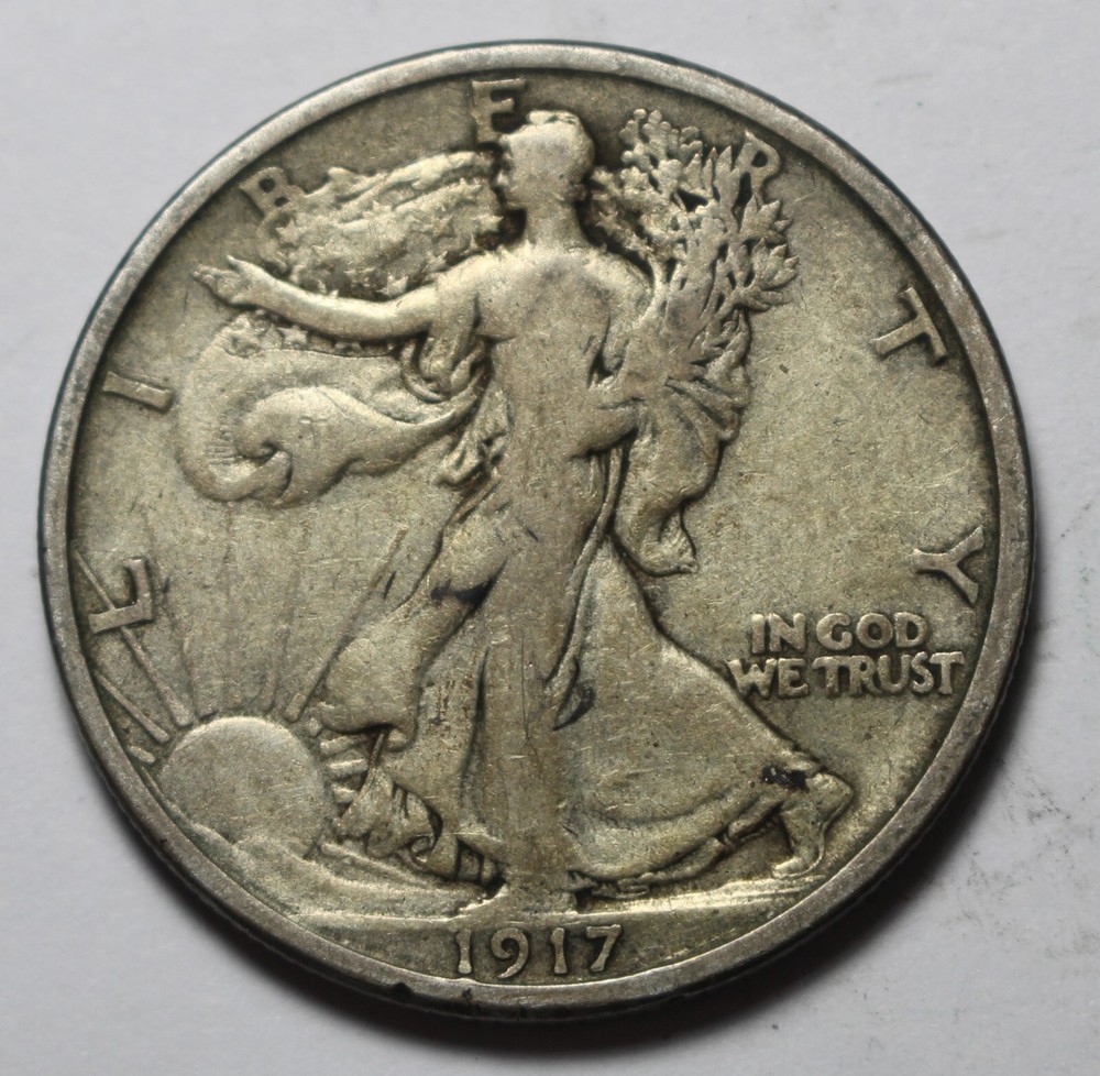 1917 S Reverse Walking Liberty Half Dollar M210