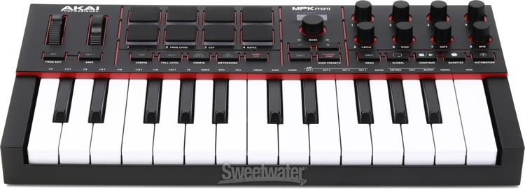 Akai Professional MPK Mini IV MIDI Keyboard Controller - Black
