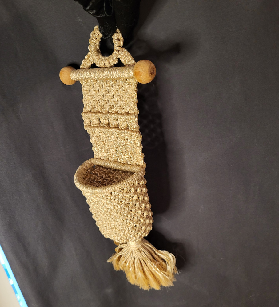 Mini macrame wall pockets- set of 3