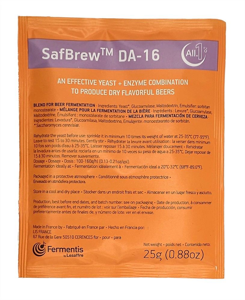 Fermentis SafBrew DA-16 25 Grams