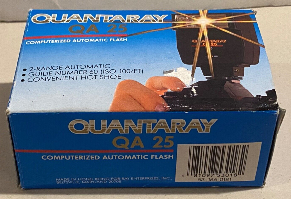 Quantaray QA 25 Computerized Automatic Flash Unit in Box