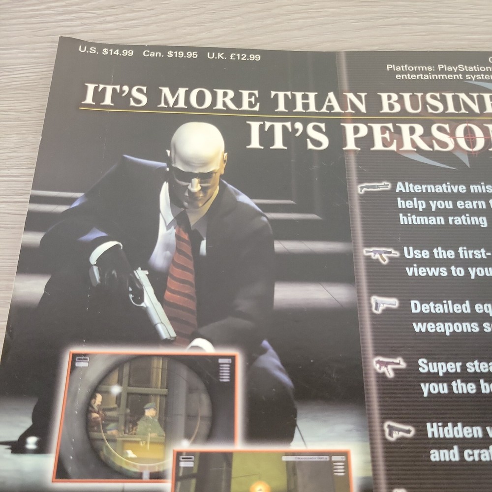 Hitman 2 Silent Assassin Official Strategy Guide GameCube PS2 XBOX Prima