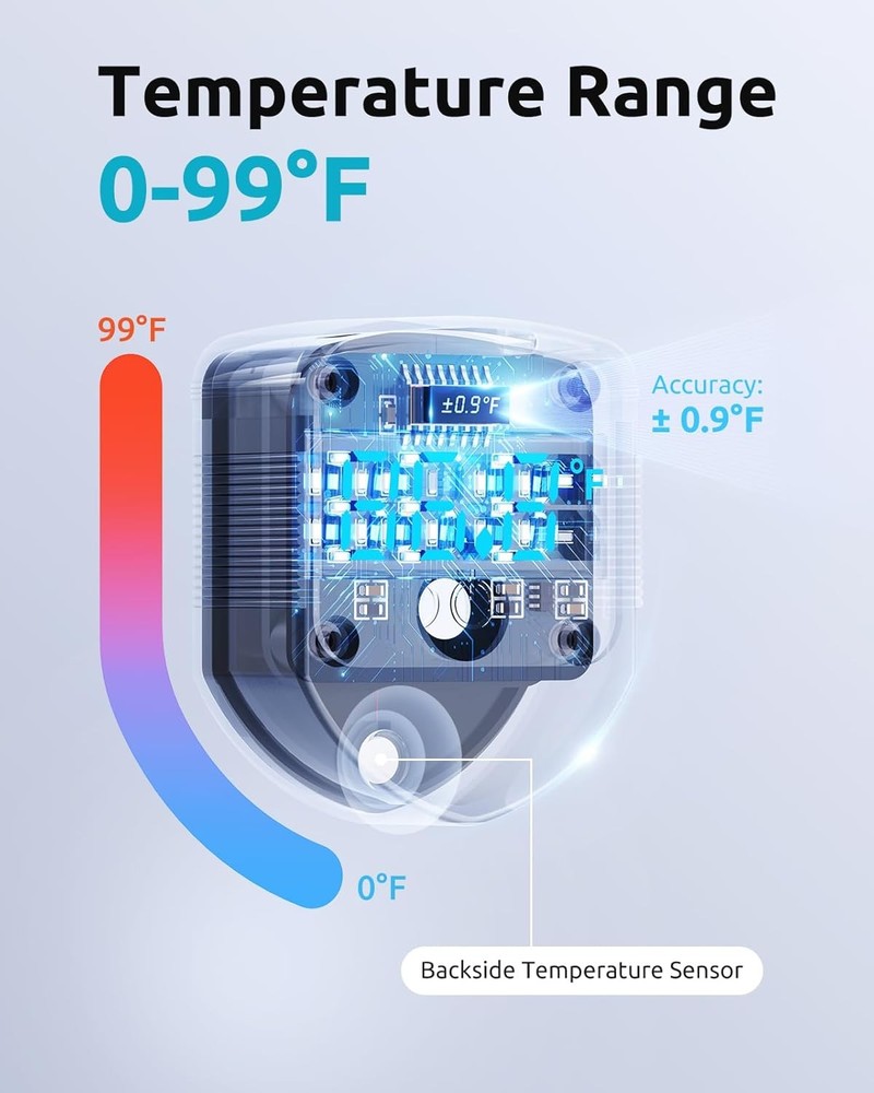 Aquarium magnetic cleaner with thermometer