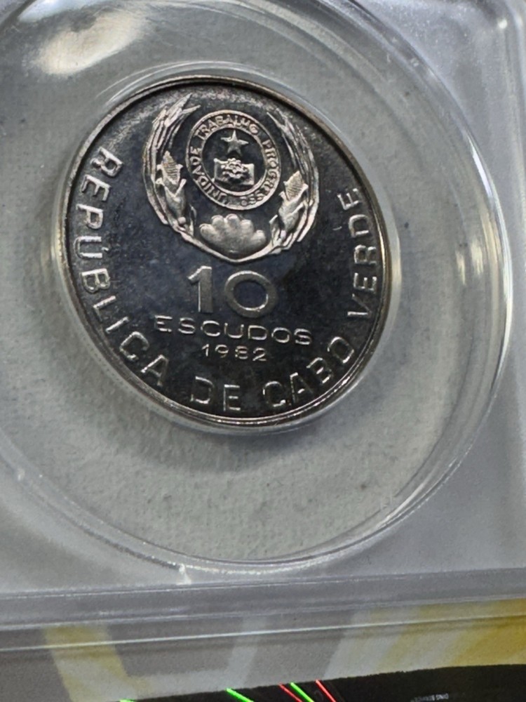 1982 Cape Verde 10 Escudos Graded MS 65 by ANACS