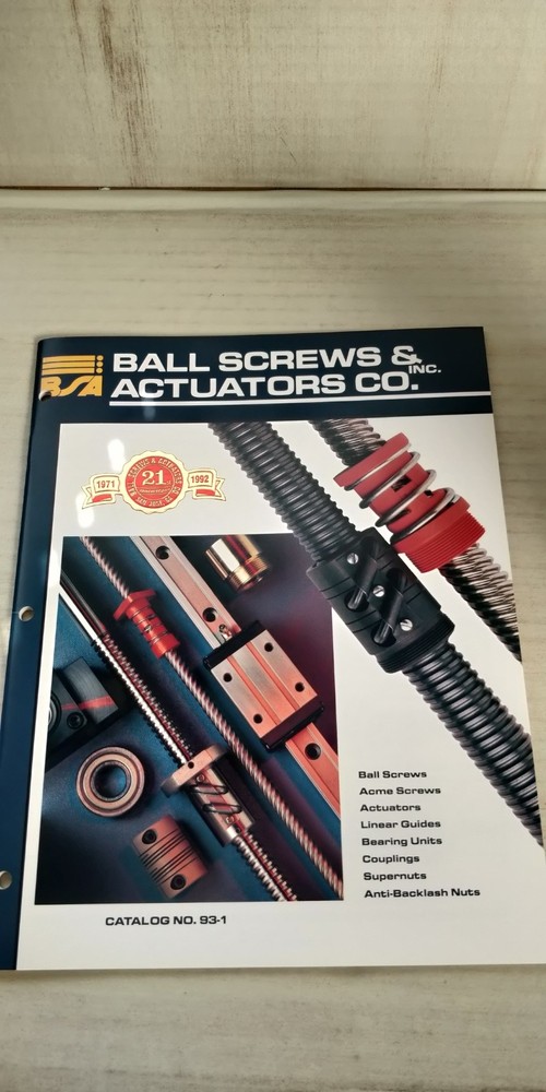 1993 ~ BALL SCREWS & ACTUATORS CO. Catalog C1