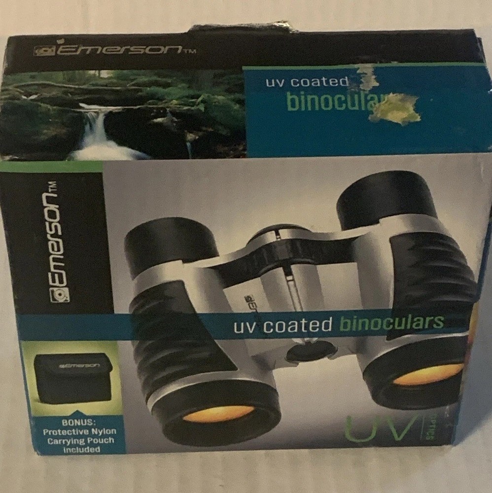 Emerson UV Coated Binoculars W/ Protective Carrying Pouch Ruby Colored Optics