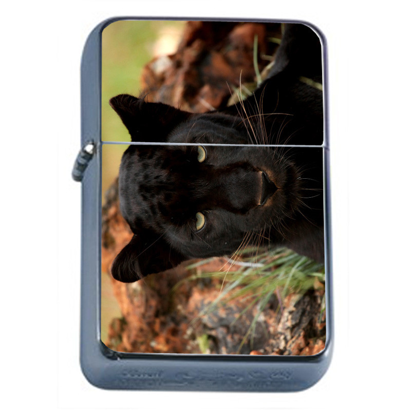 Black Panther D3 Flip Top Oil Lighter Wind Resistant