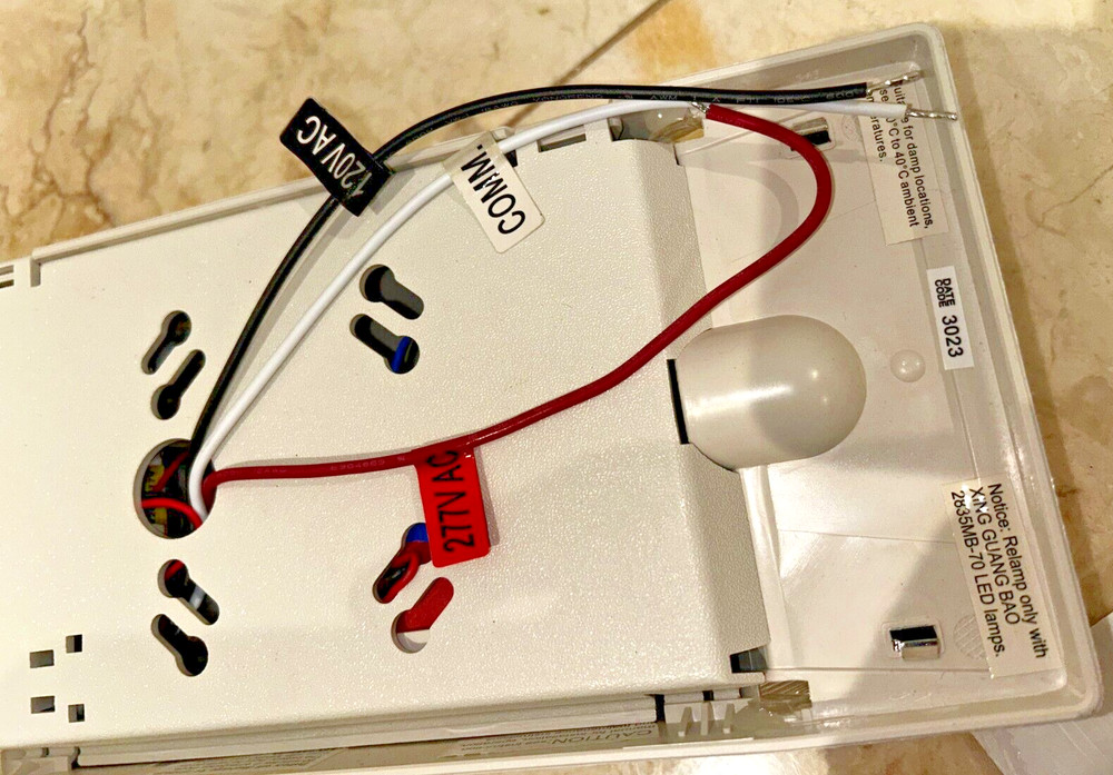 Two Emergency Exit Lights - White