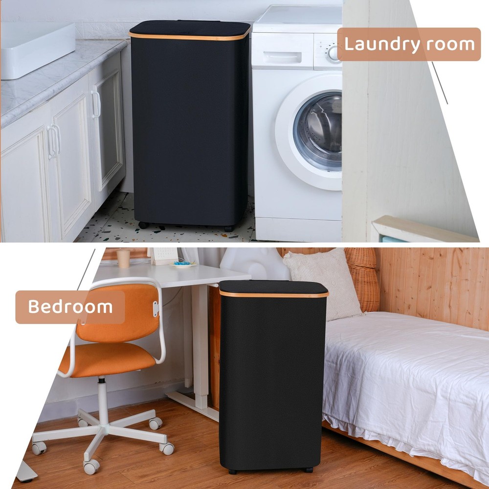 110L Laundry Basket with Wheels,Clothes Hamper for Laundry,Laundry Hamper wit...