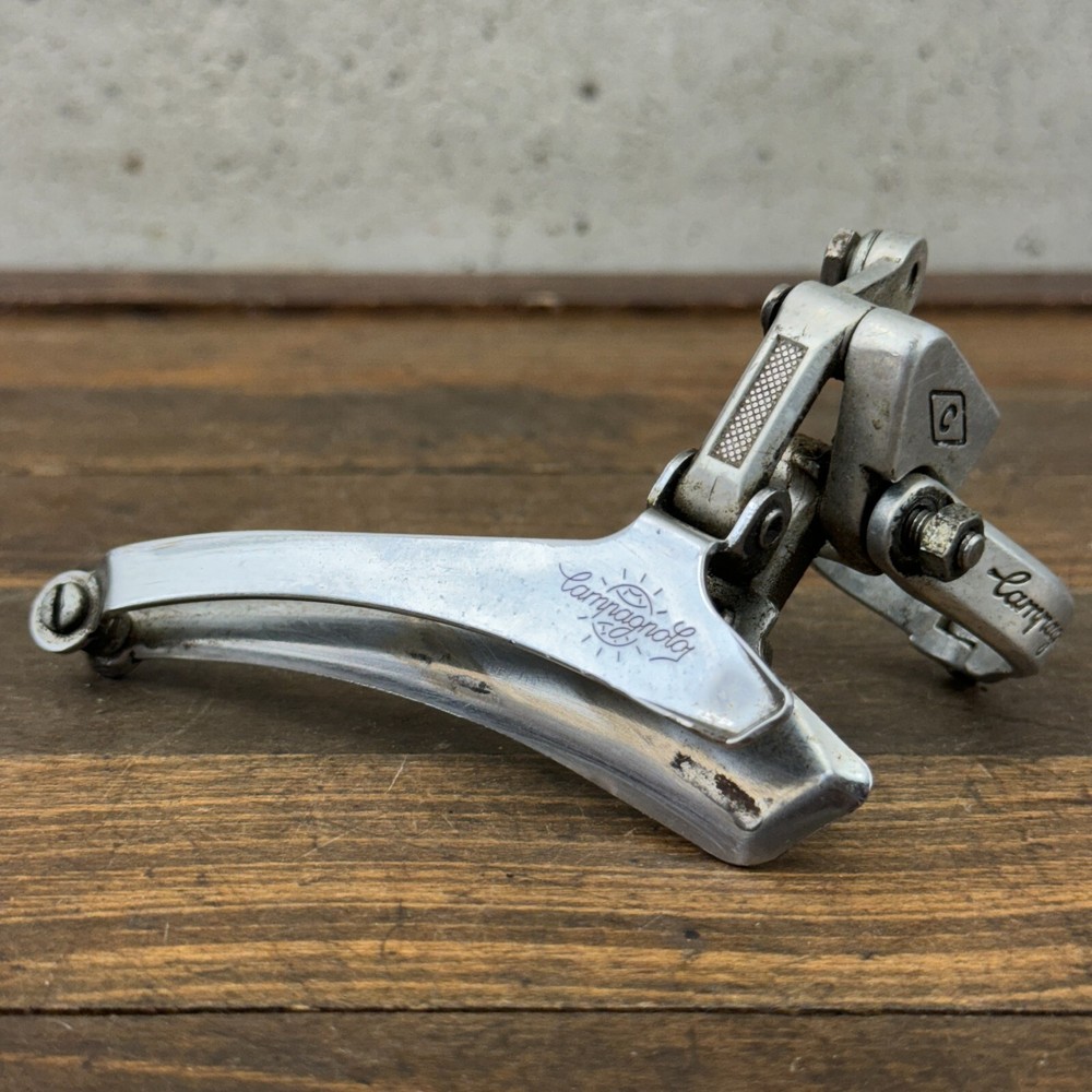 Vintage Campagnolo C Script Front Derailleur Bottom Pull 28.6 mm Clamp Script