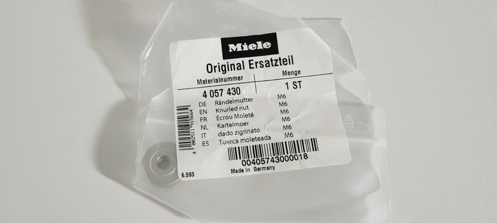 Miele Range/Ovens M6 Knurl Nut # 4057430