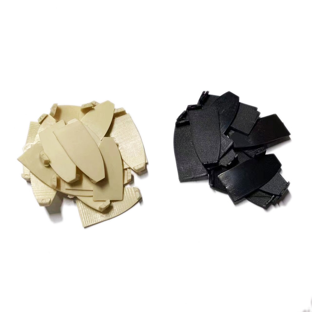 20x Cello Bow Tip Material Black Plastic Tip + Aged White Plastic Tip