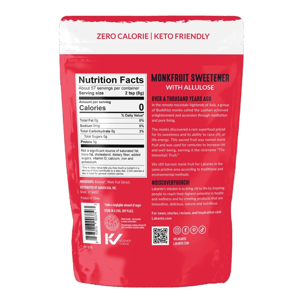Lakanto Classic Monkfruit Allulose ,White Sugar Replacement.
