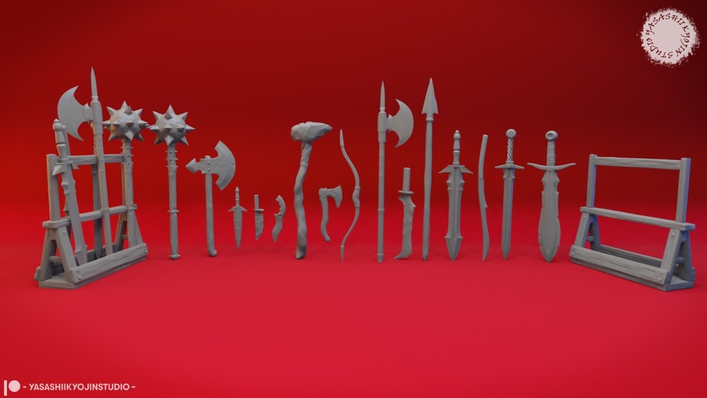 Weapons Bundle - 32mm/54mm Scale Scatter Terrain for Table Top RPGs