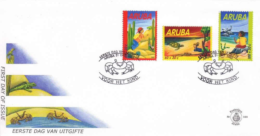 Aruba Issue FDC 2002 (103) Children Welfare