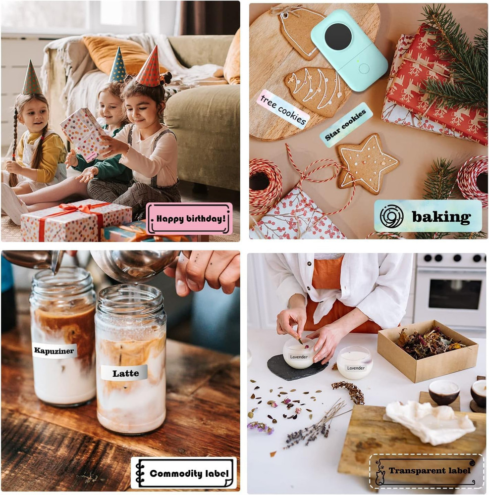 Bluetooth Label Maker Mini Thermal Sticker Printer for Home Office Organization