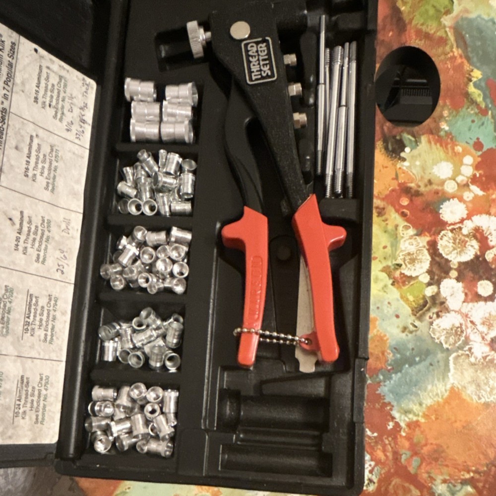 Marson Thread-Setter Kit #39213 Hand Riveter, Aluminum Threadserts, 3/8-16