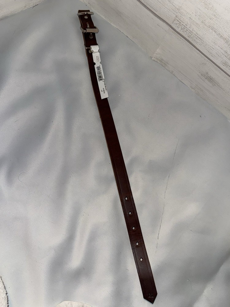 Leather Dog Collar 21” Leather Dee Collar