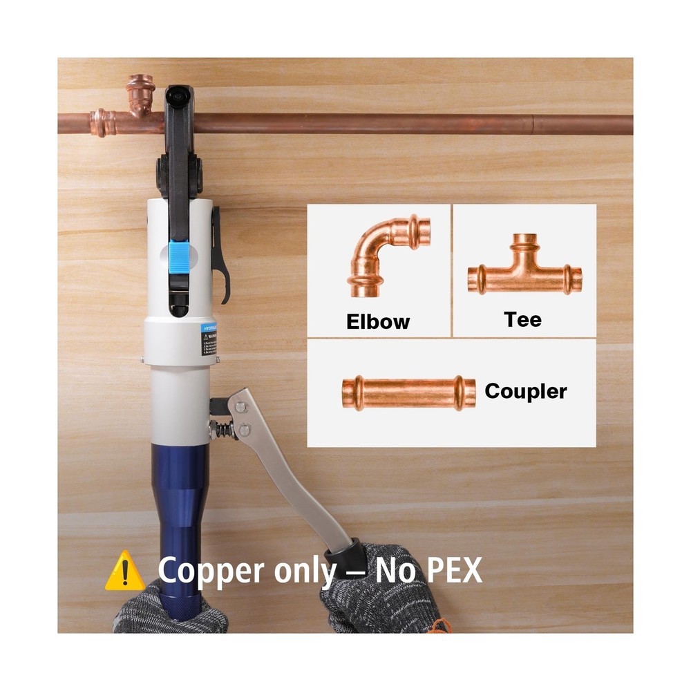Hydraulic Copper Pipe Press Tool for Viega ProPress Fittings | Includes 1/2",...