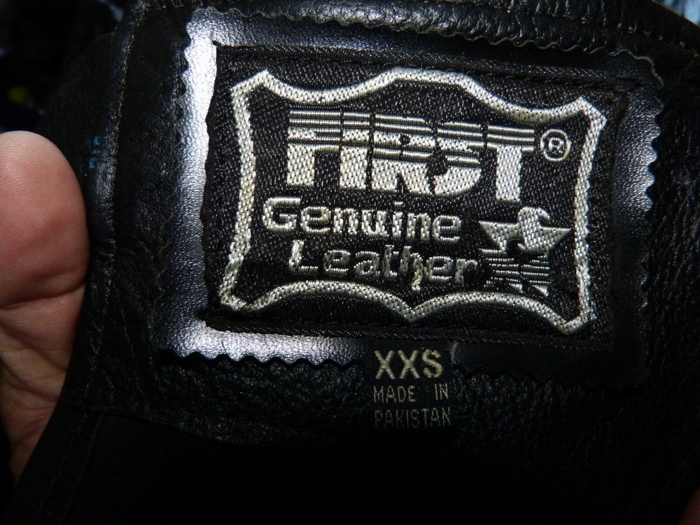 FIRST BLACK LEATHER CHAPS SZ XXS