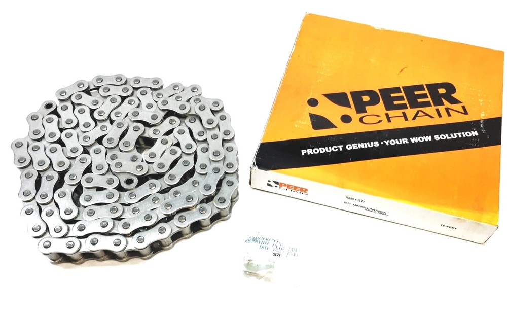 Peer Chain 10 Foot Roller Chain 16BSS NOS