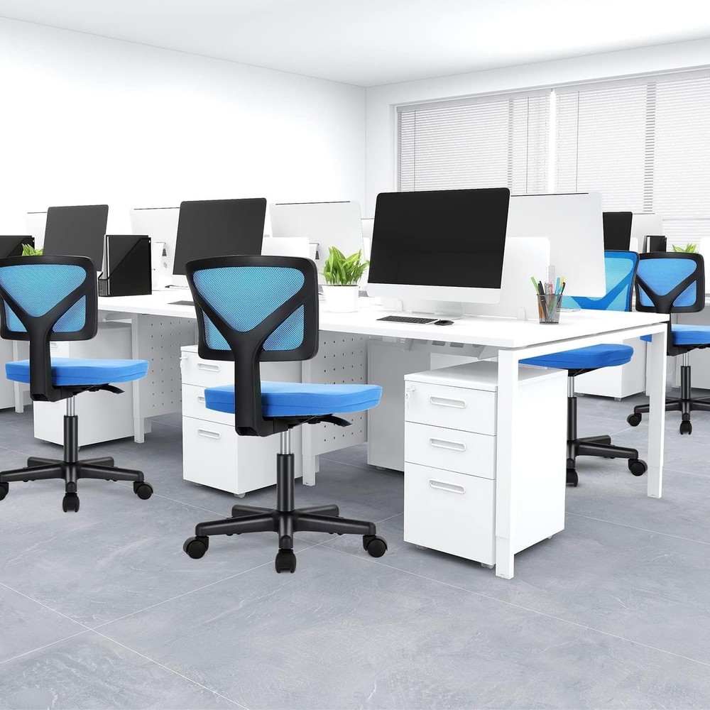 Compact Rolling Desk Chair with Y-shaped Backrest | Max 250 lbs Support