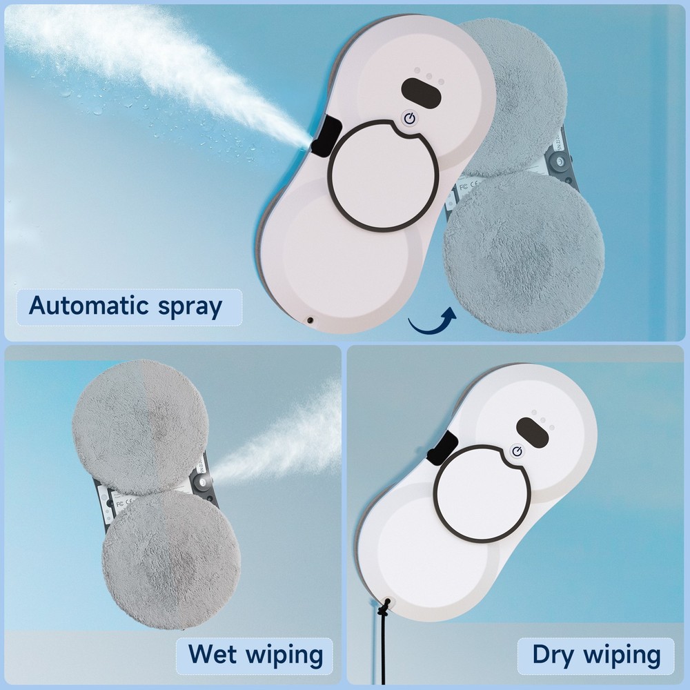 Auto Window Cleaning Robot Edge Detection AI Path Single-sided water spray