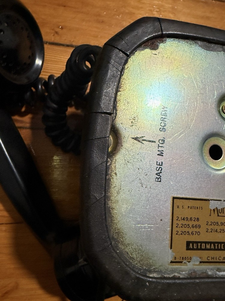 Rotary Phone Black Vintage Unknown Working Condition