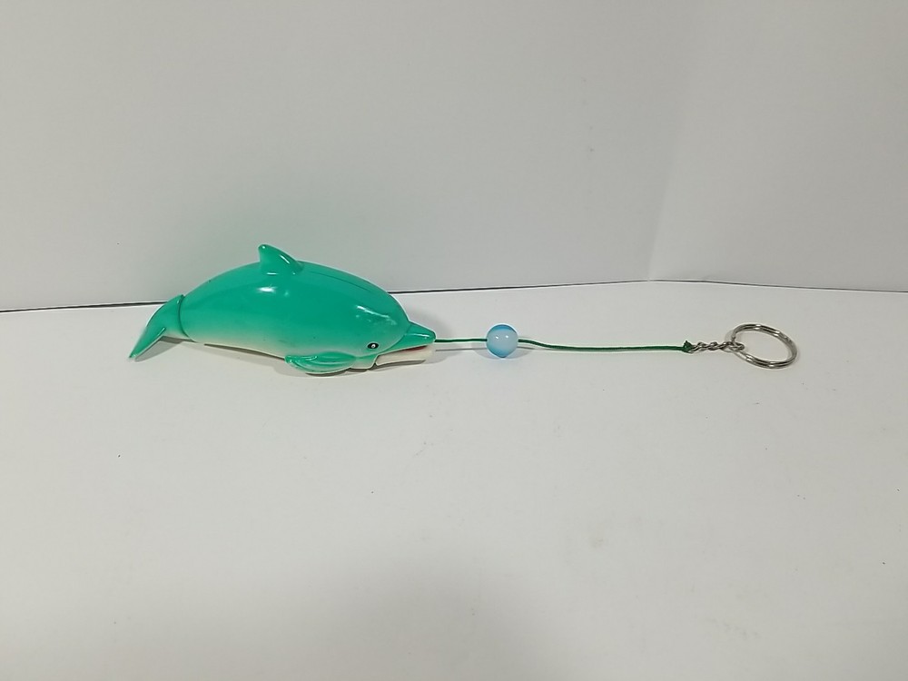 Vintage PULL-STRING Dolphin w/ Flapping Flipper Action Ball Playing - Works