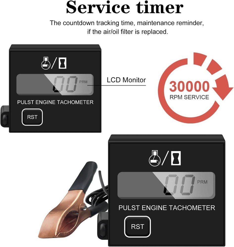 Digital Tachometer Small Digital Engine Tachometer Inductive Tachometer Digit...