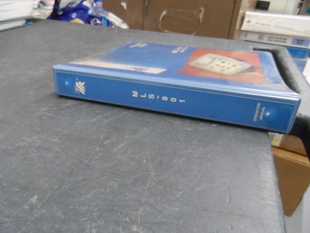 IFR MLS-801 RAMP TEST SET OPERATION MANUAL