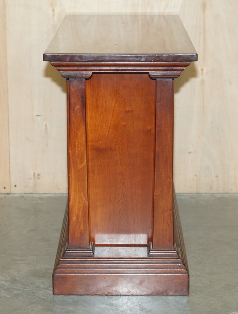 REH KENNEDY HARRODS LONDON SOLID MAHOGANY OPEN PILLARED DWARF LIBRARY BOOKCASE