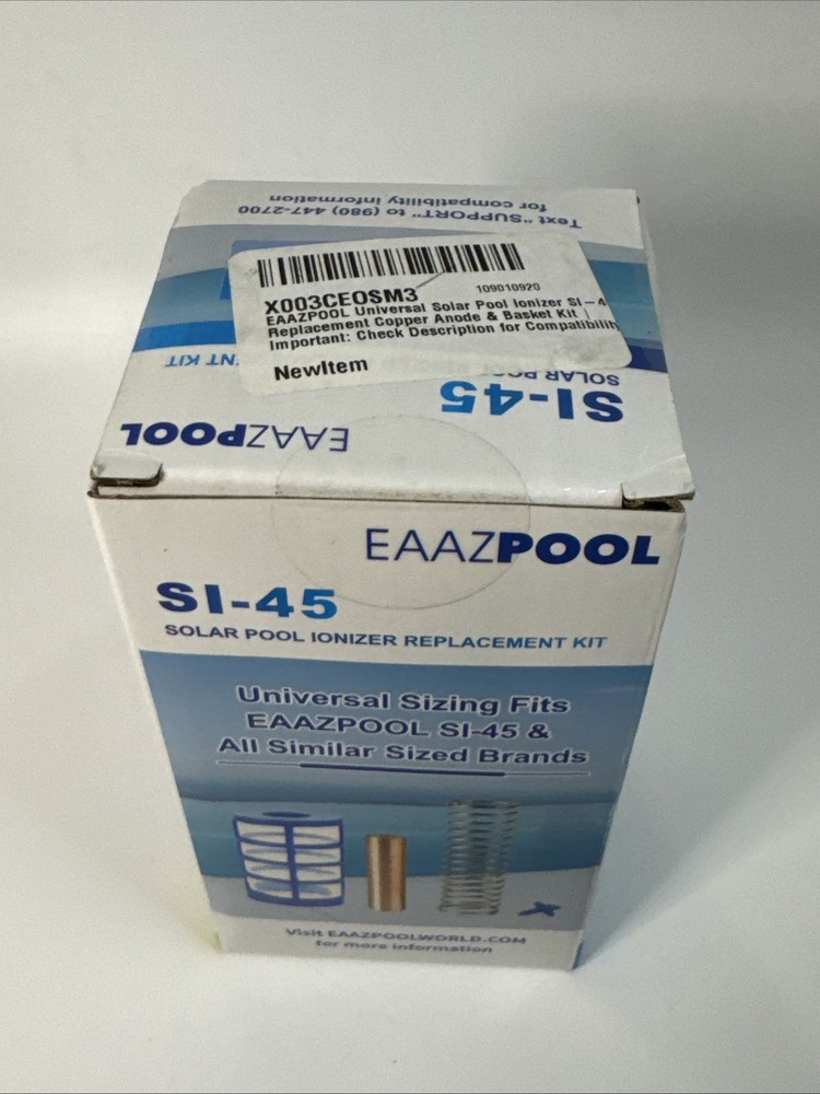 Universal Solar Pool Ionizer SI-45 Replacement Copper Anode & Basket Kit