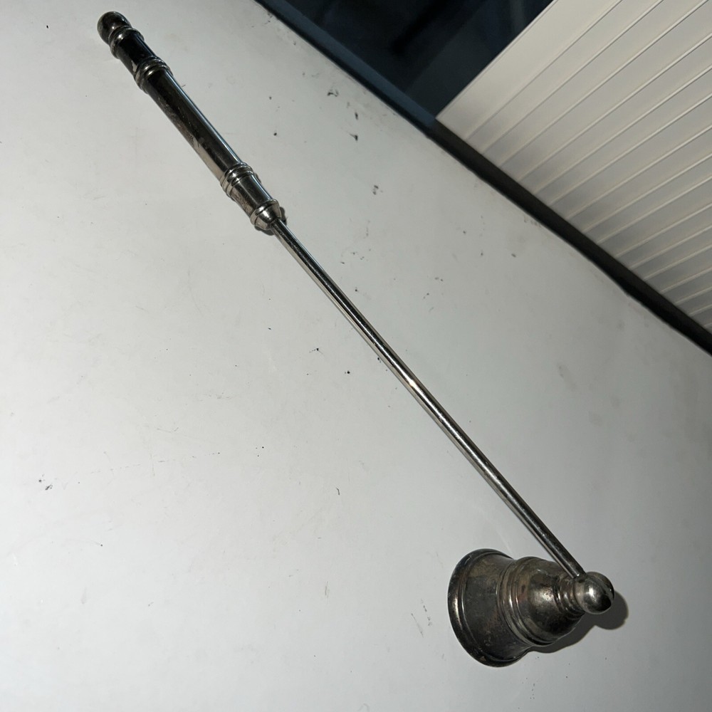 Vintage Silver Plated Bell Shaped Handle Candle Snuffer