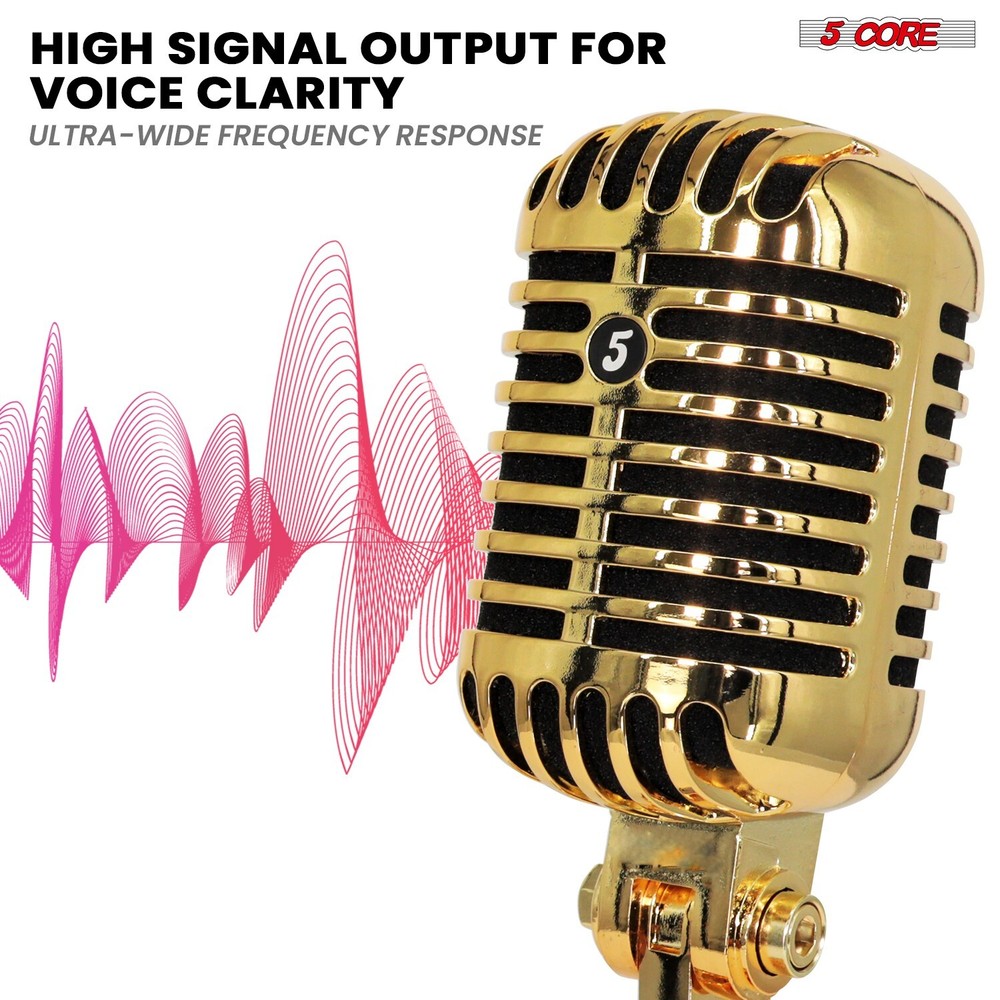 5Core Vintage Microphone Classic Dynamic Professional XLR Studio Retro Style Mic